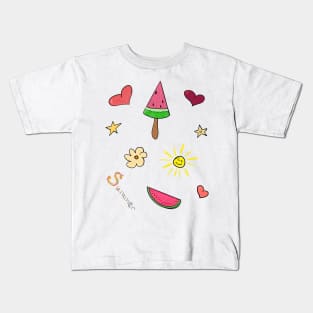 Cute summer stickers Kids T-Shirt